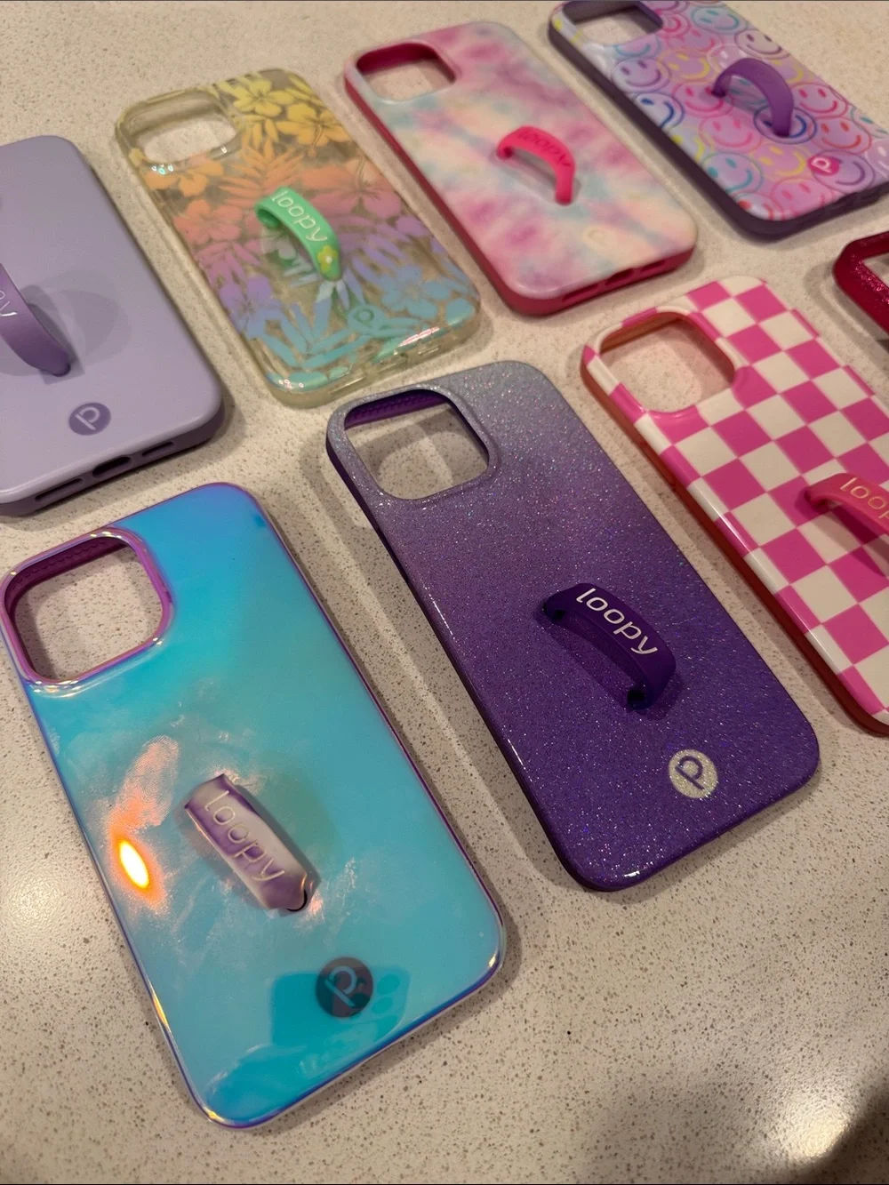 Lot of 8 Purple & Pink Loopy Phone Cases for 13 pro max
